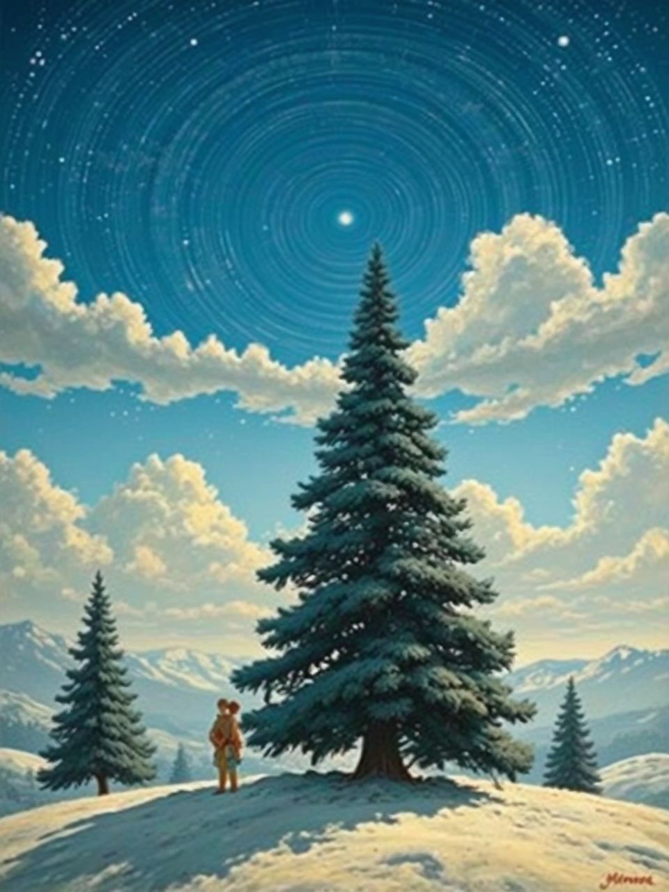 A surrealist cityscape at