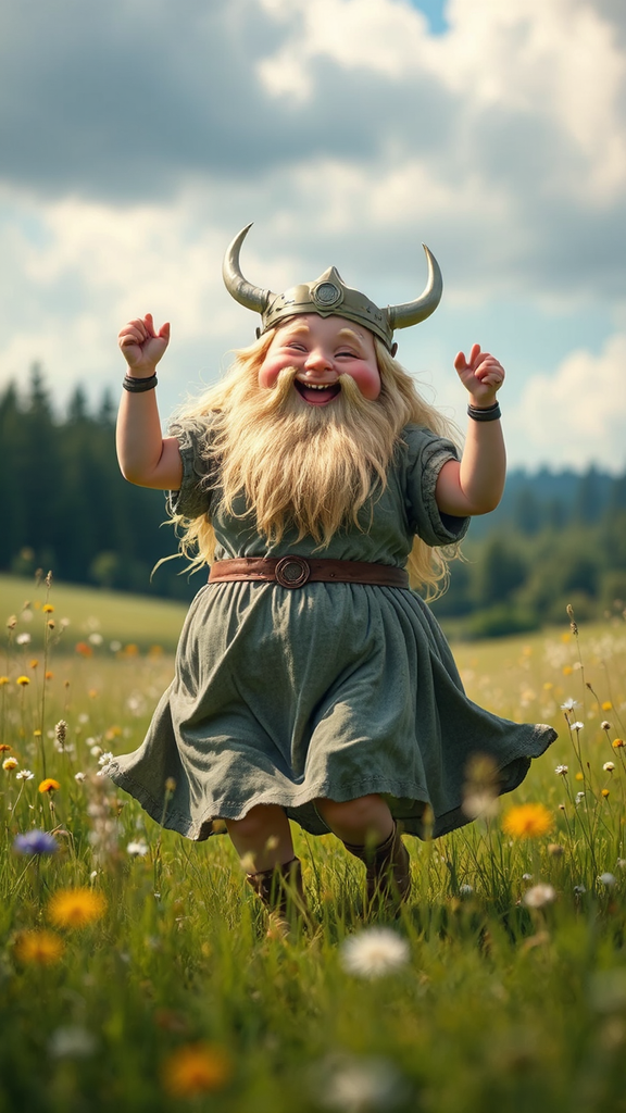 Viking dancing in a