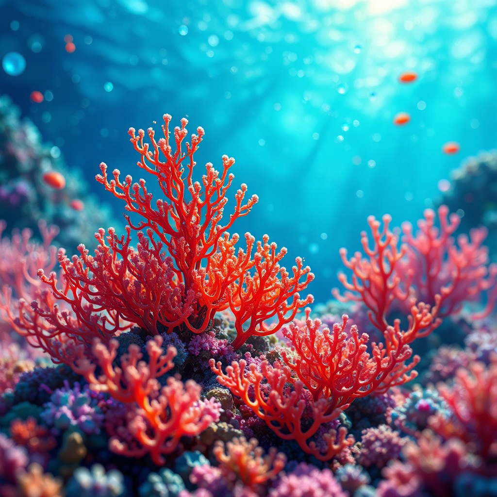 Beautiful coral reef digital