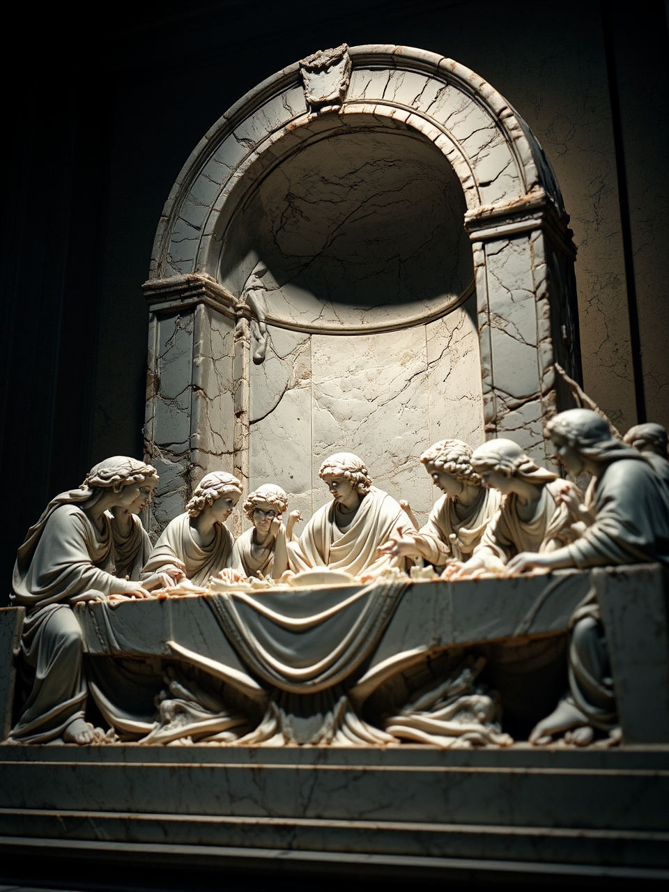 A marble sculpture of