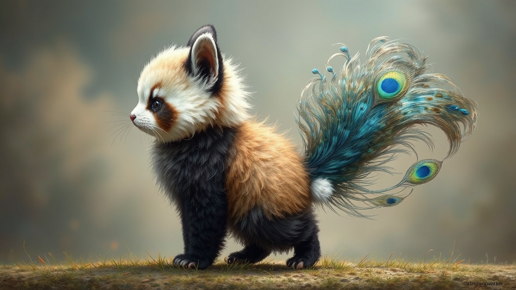 Cute fluffy animal hybrid