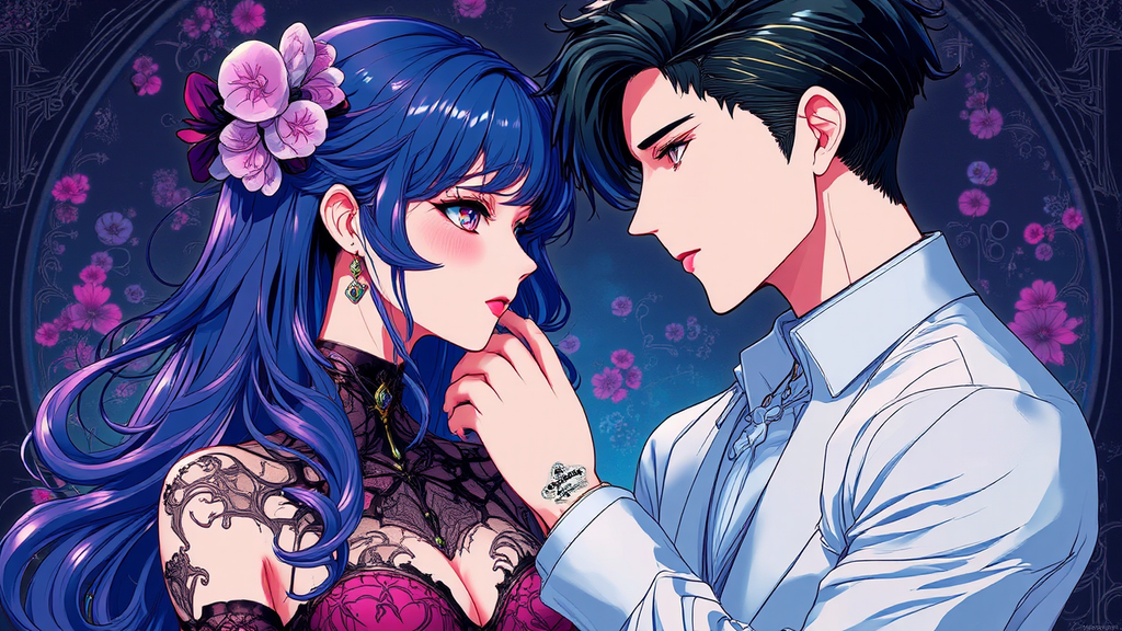 Couple's portrait with detailed