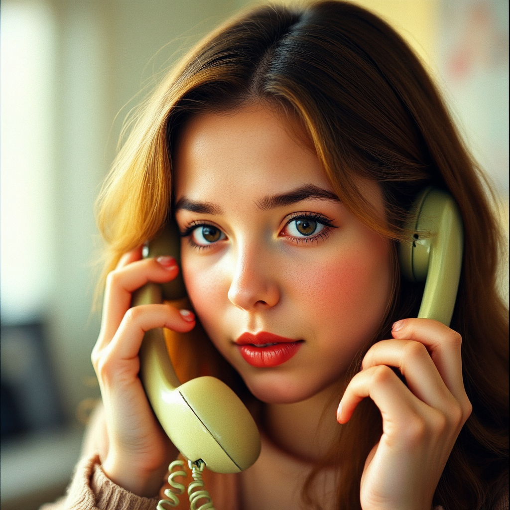 Young woman on phone