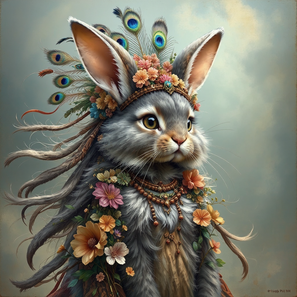 A rabbit-bunny mix in