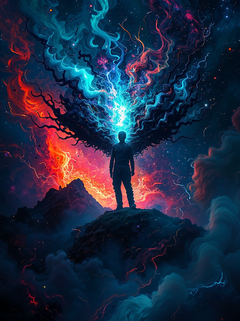 Cosmic nebula with a