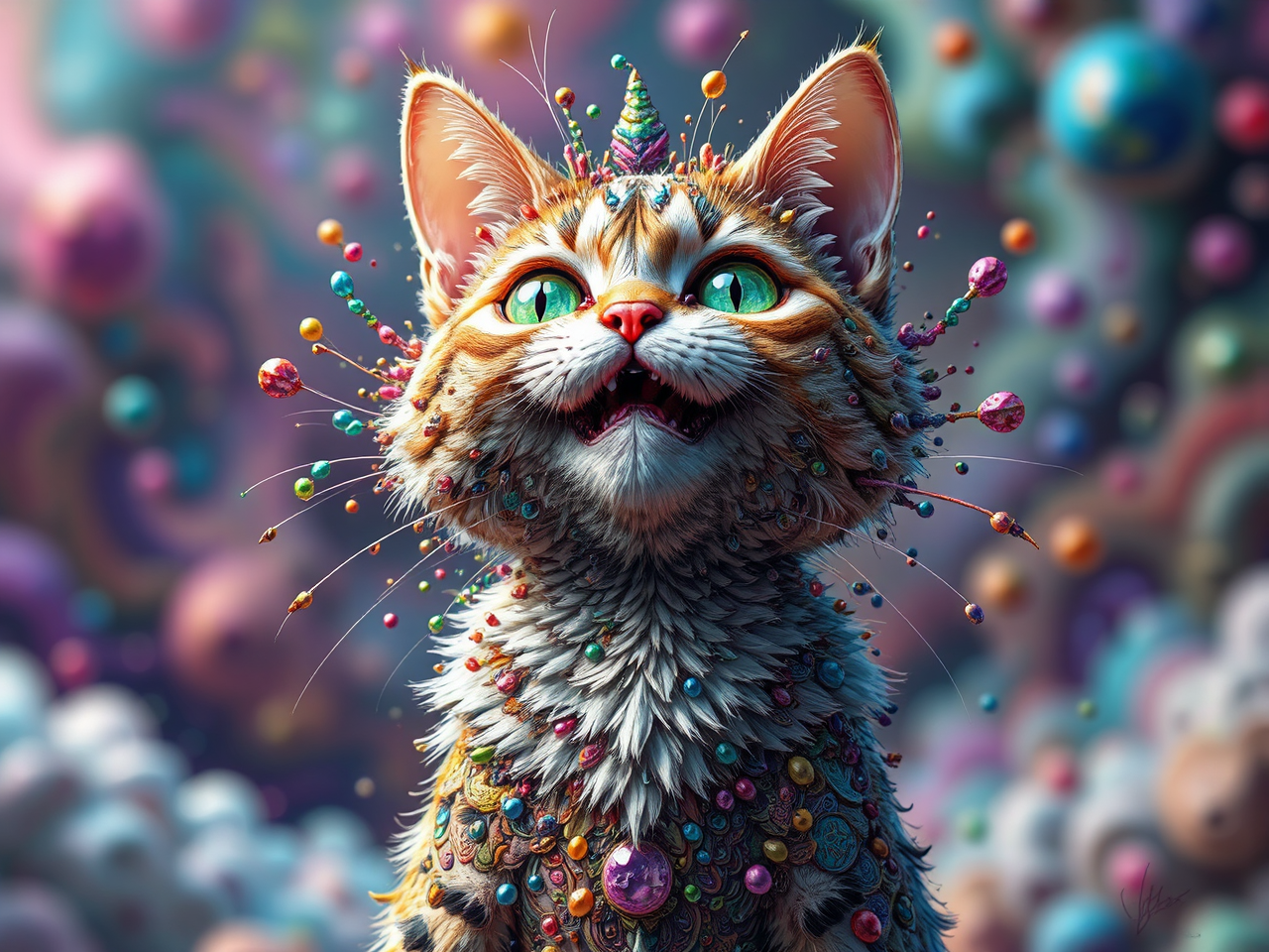 Hyper-detailed digital drawing of