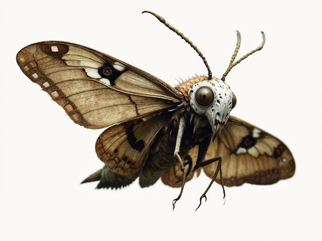 White moth-like humanoid creature.