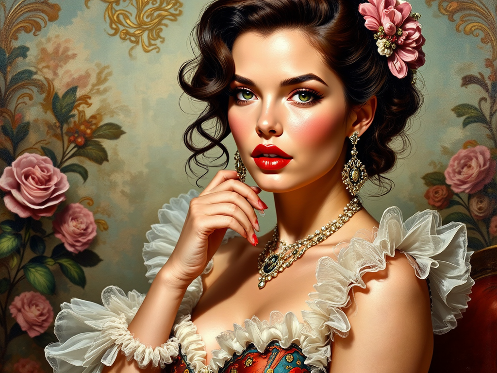 Woman in Pin-Up Style