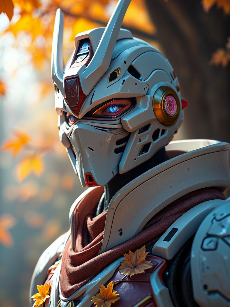 Gundam-style robot in ninja