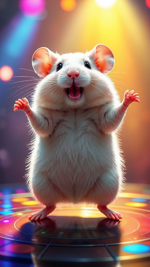 A white hamster on
