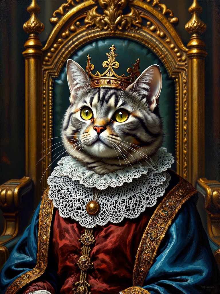Grey tabby cat in
