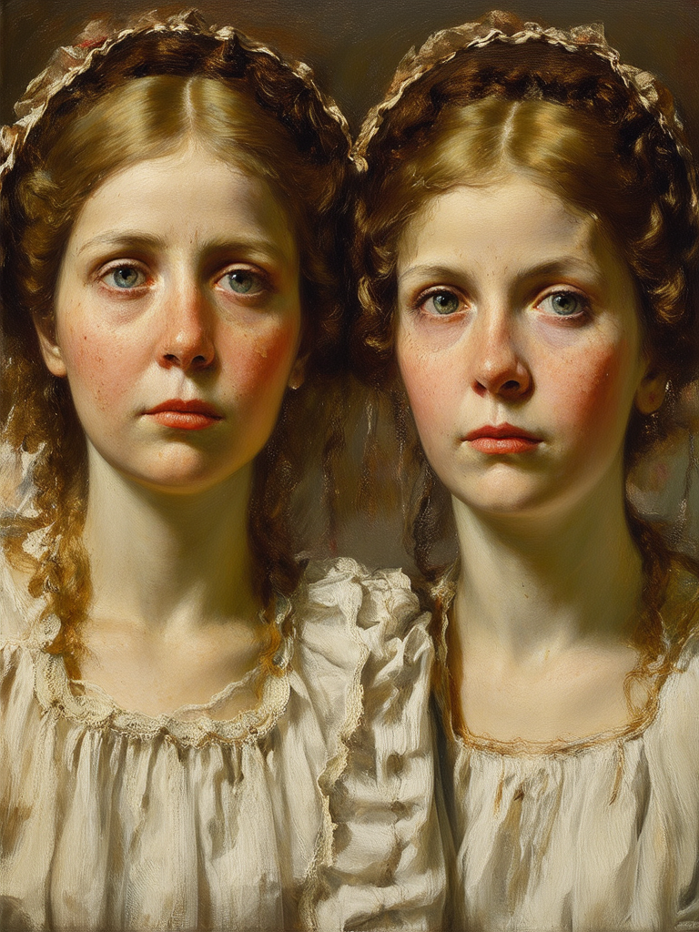 Two worried twin sisters.