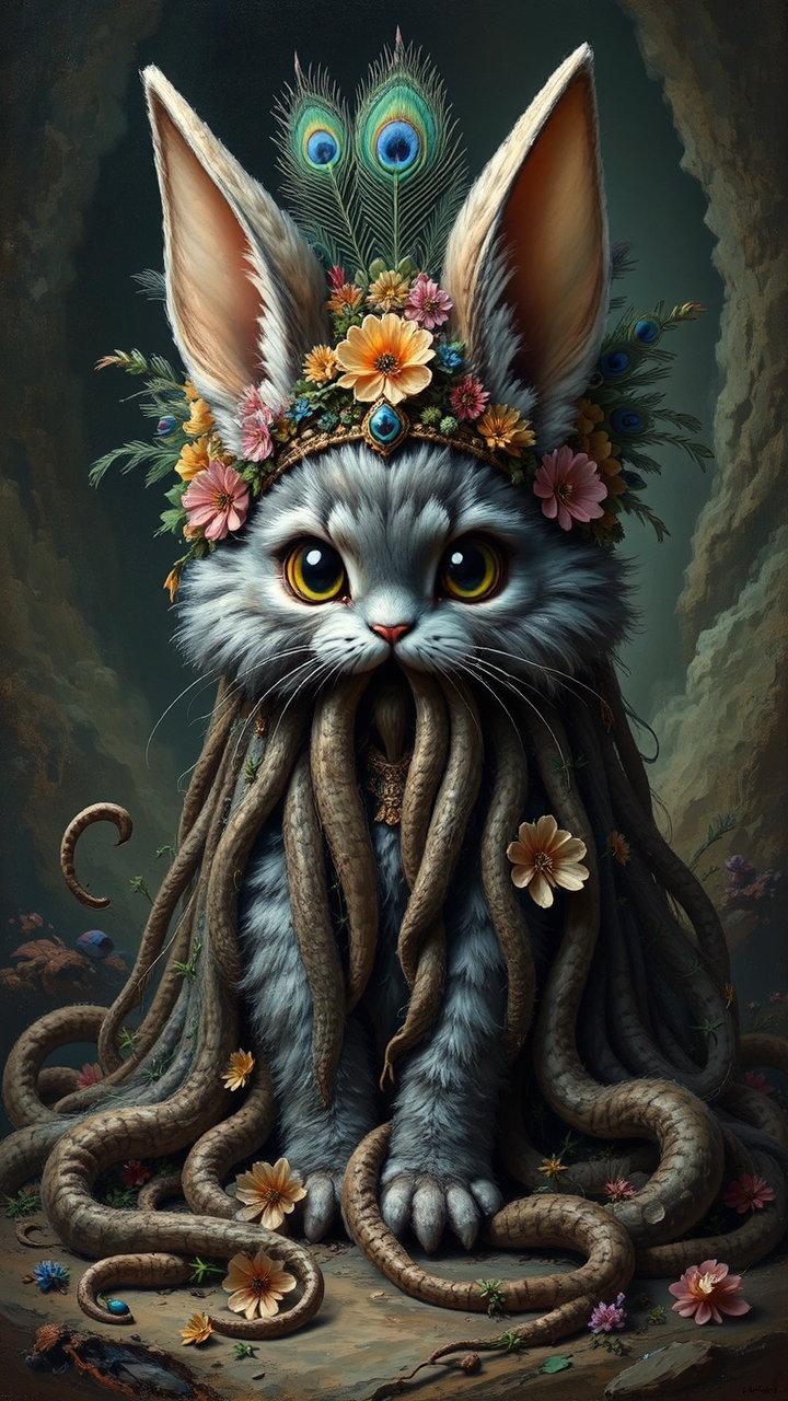 Cute hybrid creature with