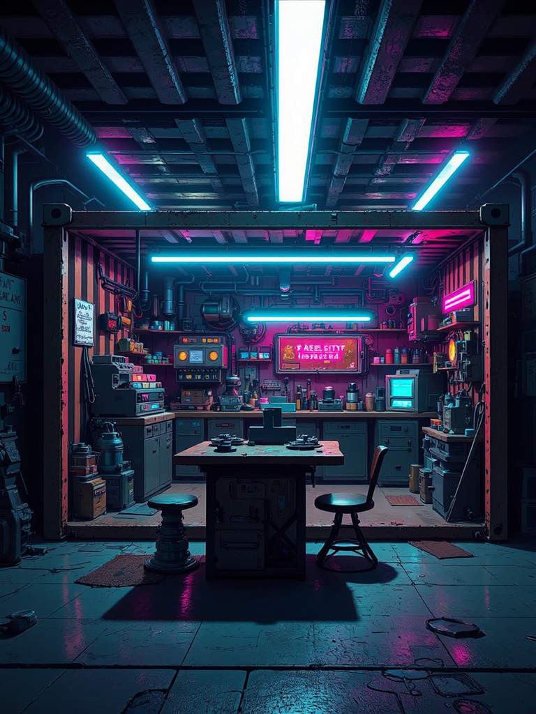 Small sci-fi machine shop
