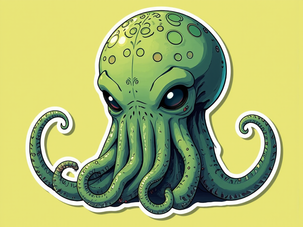 Cute Cthulhu character illustration.